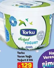 TORKU YARIM YAĞLI YOĞURT 2 KG fiyat ve kampanya bilgisi